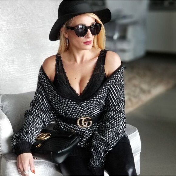 DARLENE Fuzzy Sweater - Picture 1 of 6